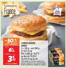 Netto Charal 2 cheese burgers offre
