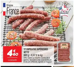 Netto Netto 12 chipolatas supérieures offre