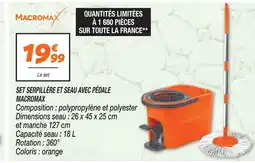 Netto Macromax set serpillère et seau avec pédale offre