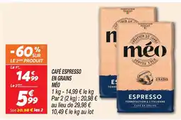 Netto Méo café espresso en grains offre