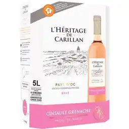 Carrefour Market I.g.p. pays d'oc l'héritage de carillan cinsault grenache offre