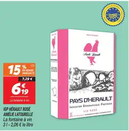 Netto Amélie latourelle igp hérault rosé offre