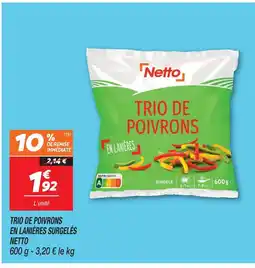 Netto Netto trio de poivrons en lanières surgelés offre
