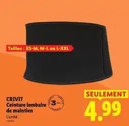 Lidl Xs - ceinture lomnaire de maintien offre
