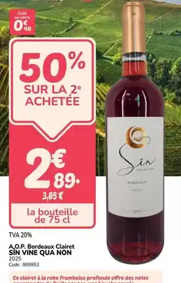 Promocash A.o.p. bordeaux clairet offre