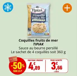 Coccinelle Supermarché Coquilles fruits de mer tipiak offre