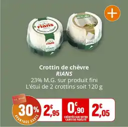 Coccinelle Supermarché Crottin de chèvre rians offre