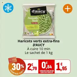 Coccinelle Supermarché Haricots verts extra-fins d'aucy offre
