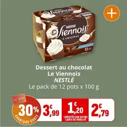 Coccinelle Supermarché Dessert au chocolat le viennois nestlé offre