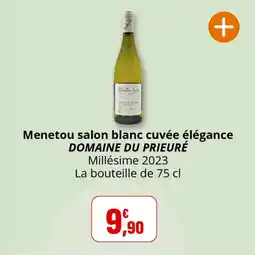 Coccinelle Supermarché Menetou salon blanc cuvée élégance domaine du prieuré offre