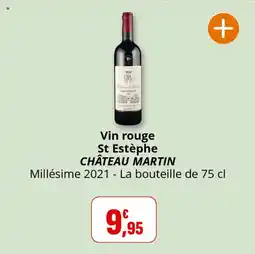 Coccinelle Supermarché Vin rouge st estèphe château martin offre