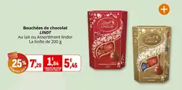 Coccinelle Supermarché Bouchées de chocolat lindt offre