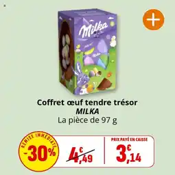 Coccinelle Supermarché Coffret œuf tendre trésor milka offre