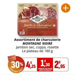 Coccinelle Supermarché Assortiment de charcuterie montagne noire offre