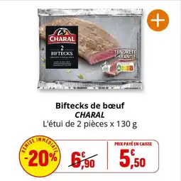 Coccinelle Supermarché Biftecks de bœuf charal offre