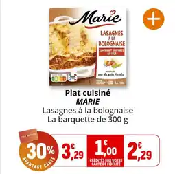 Coccinelle Supermarché Plat cuisiné marie offre