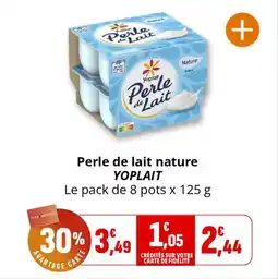 Coccinelle Supermarché Perle de lait nature yoplait offre