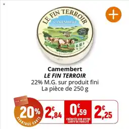Coccinelle Supermarché Camembert le fin terroir offre