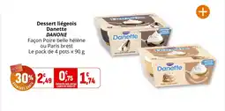 Coccinelle Supermarché Dessert liégeois danette danone offre