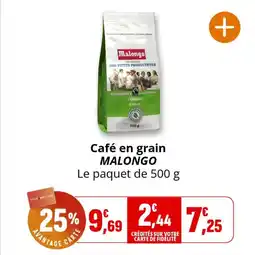 Coccinelle Supermarché Café en grain malongo offre