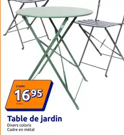 Action Table de jardin offre