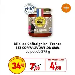 Coccinelle Supermarché Miel de châtaignier france les compagnons du miel offre