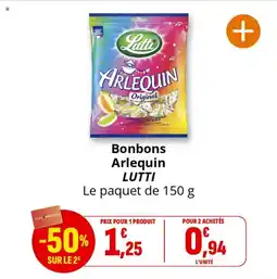 Coccinelle Supermarché Bonbons arlequin lutti offre