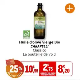 Coccinelle Supermarché Huile d'olive vierge bio carapelli offre