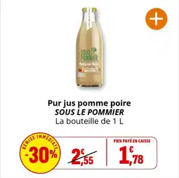 Coccinelle Supermarché Pur jus pomme poire sous le pommier offre
