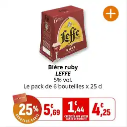Coccinelle Supermarché Bière ruby leffe offre