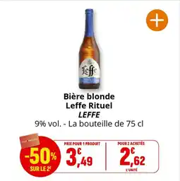 Coccinelle Supermarché Bière blonde leffe rituel leffe offre