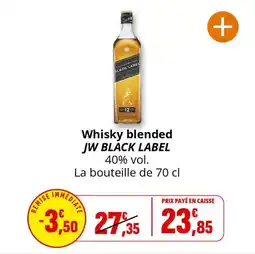 Coccinelle Supermarché Whisky blended jw black label offre