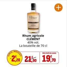 Coccinelle Supermarché Rhum agricole clément offre