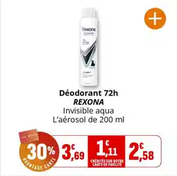Coccinelle Supermarché Déodorant 72h rexona offre