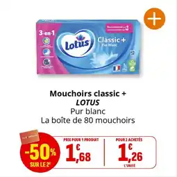 Coccinelle Supermarché Mouchoirs classic + lotus offre