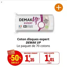 Coccinelle Supermarché Coton disques expert demak up offre