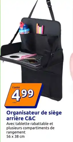 Action C&C Organisateur de siège arrière offre