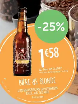 L'Eau Vive Bière is blonde les brasseurs savoyards offre