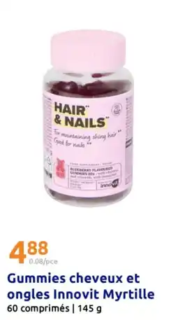 Action Gummies cheveux et ongles Innovit Myrtille offre