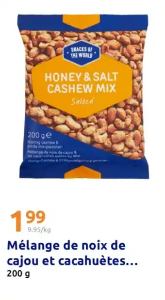 Action SNACKS OF THE WORLD Mélange de noix de cajou et cacahuètes... offre