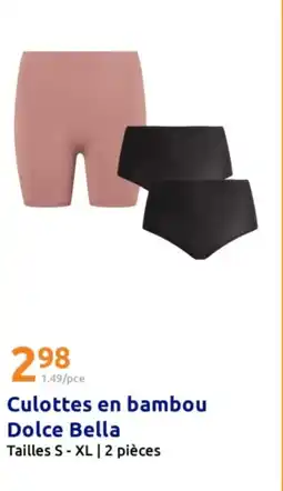 Action Culottes en bambou Dolce Bella offre