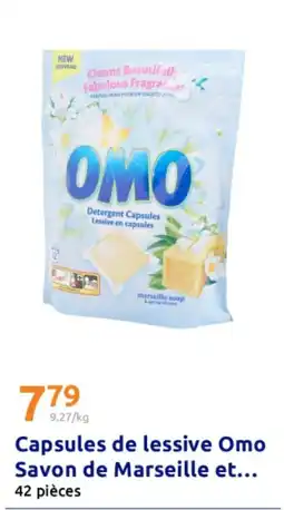 Action OMO Capsules de lessive Savon de Marseille et... offre