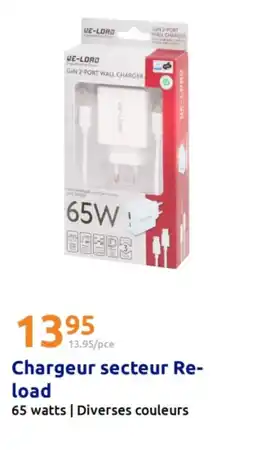 Action Chargeur secteur Re- load offre