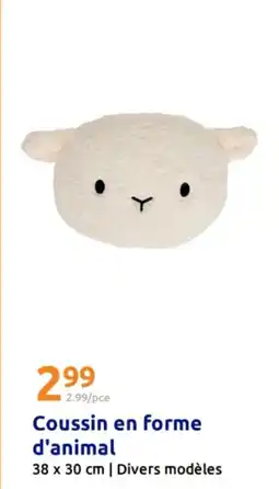 Action Coussin en forme d'animal offre