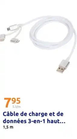 Action Câble de charge et de données 3-en-1 haut... offre