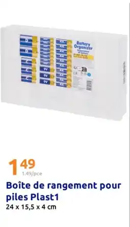 Action Boîte de rangement pour piles Plast1 offre