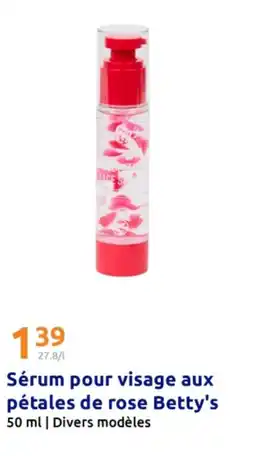 Action BETTY'S Sérum pour visage aux pétales de rose offre