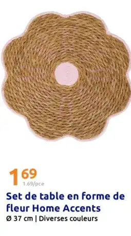 Action Set de table en forme de fleur Home Accents offre