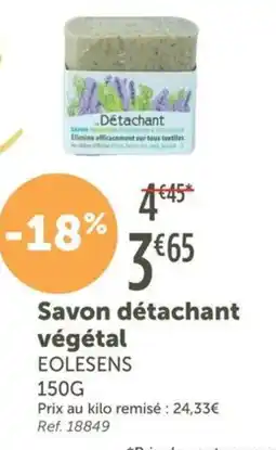 L'Eau Vive Savon détachant végétal eolesens offre