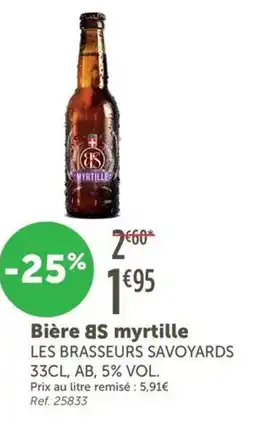 L'Eau Vive Bière 8s myrtille les brasseurs savoyards offre